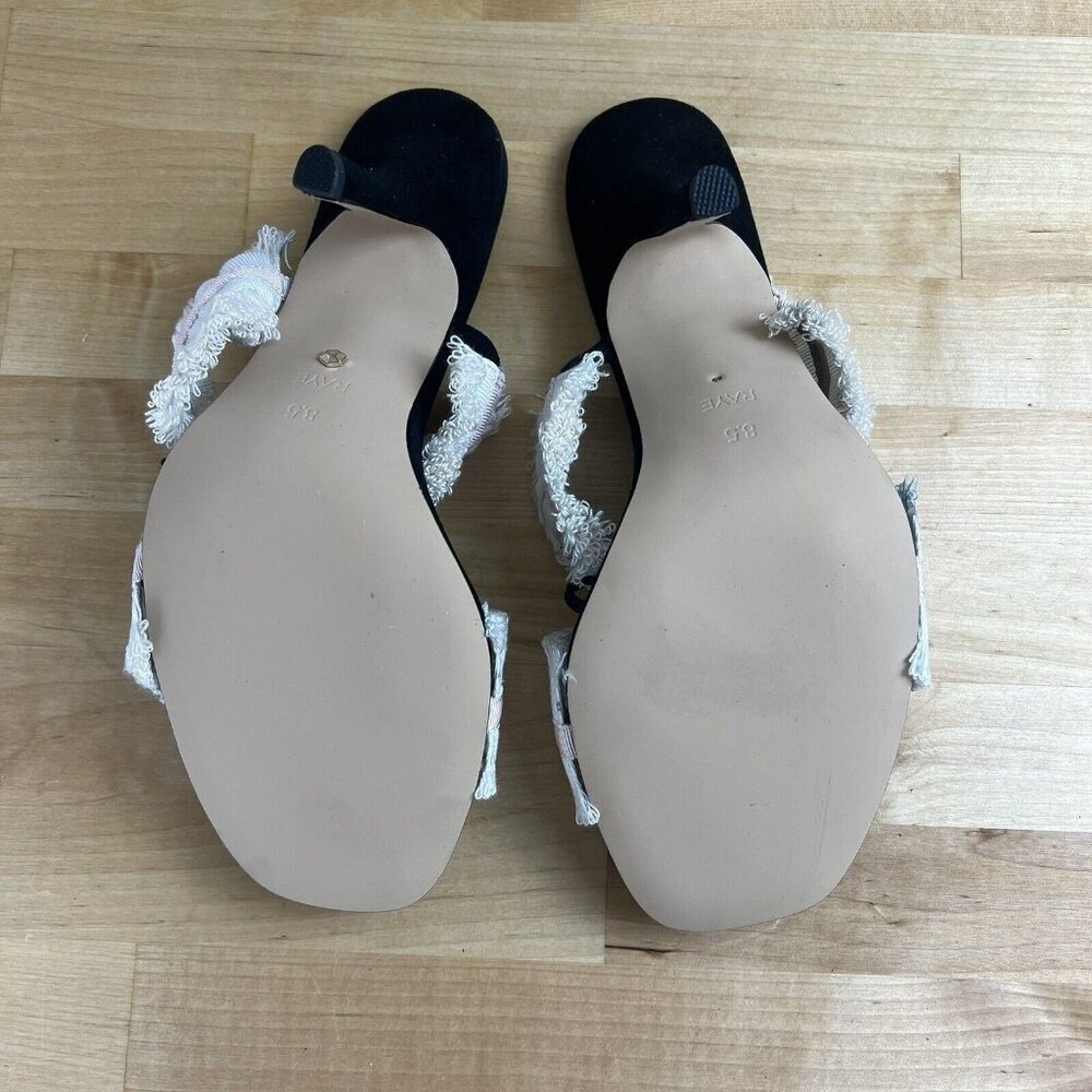 Raye Imogen Sandal Pastel Pink Black Smocked Heels Size‎ 8.5 NEW - Picture 8 of 13